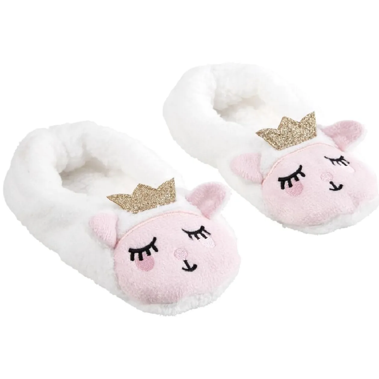 Chaussons ballerines Enfant design tête de princesse - T27 à 35