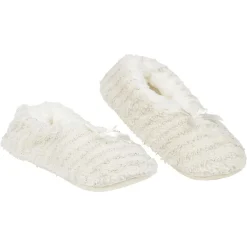 Chaussons ballerines femme blanc T36-41