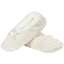 Chaussons ballerines femme blanc T36-41