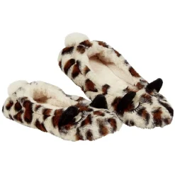 Chaussons ballerines femme imprimé léopard T36-41