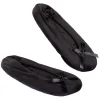 Chaussons ballerines fourrés femme uni noir