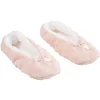 Chaussons ballerines polyester rose - T36 à 41