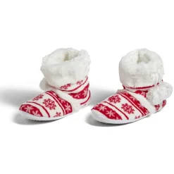 Chaussons bottes de Noël rouge et blanc 38/39