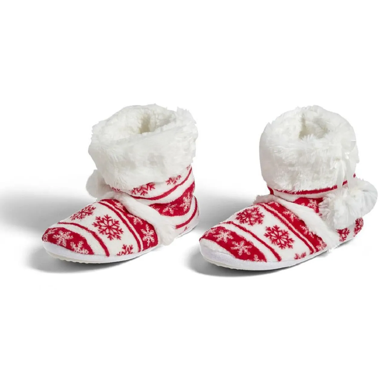 Chaussons bottes de Noël rouge et blanc 38/39