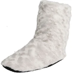 Chaussons bottes Femme fourrés polyester uni gris - T36 à 41