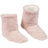 Chaussons bottes Femme uni rose rayé gris T36/41