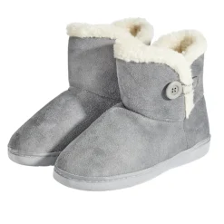 Chaussons bottes fourrées femme grises - pointure 36 à 41