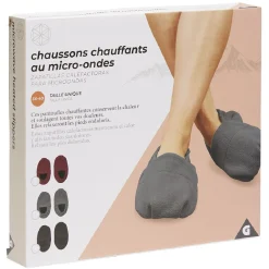 Chaussons chauffants au micro-ondes