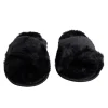 Chaussons femme noir peluche brides croisée T40/41