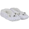 Chaussons Femme ours blanc gris T36/41