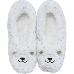 Chaussons Femme ours blanc gris T36/41