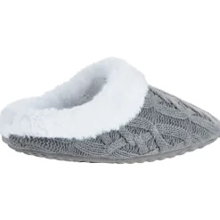 Chaussons gris mémoire de forme femme