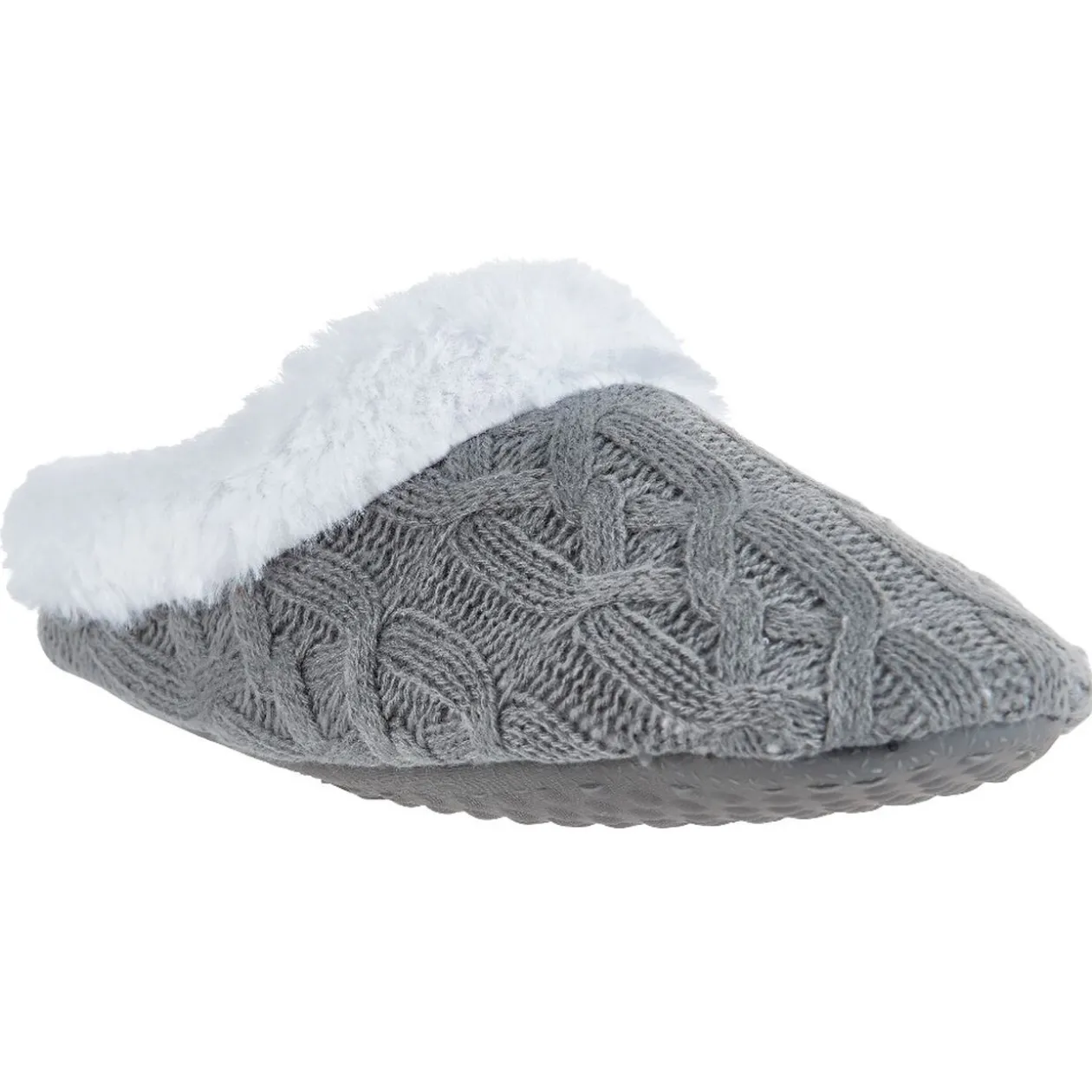 Chaussons gris mémoire de forme femme