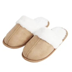 Chaussons mules femme marron fourrées T36/37