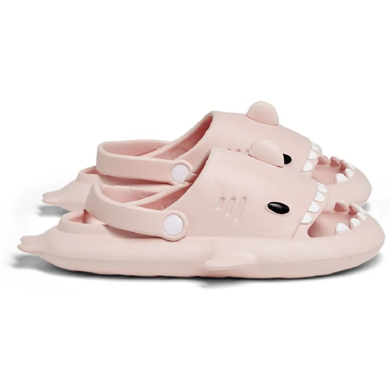 Chaussons requin enfant caoutchouc gris et rose 34/35