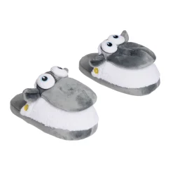 Chaussons tête de mouton polyester gris - pointure 32 à 45