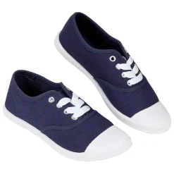 Chaussures en toile de coton bleu marine t 37