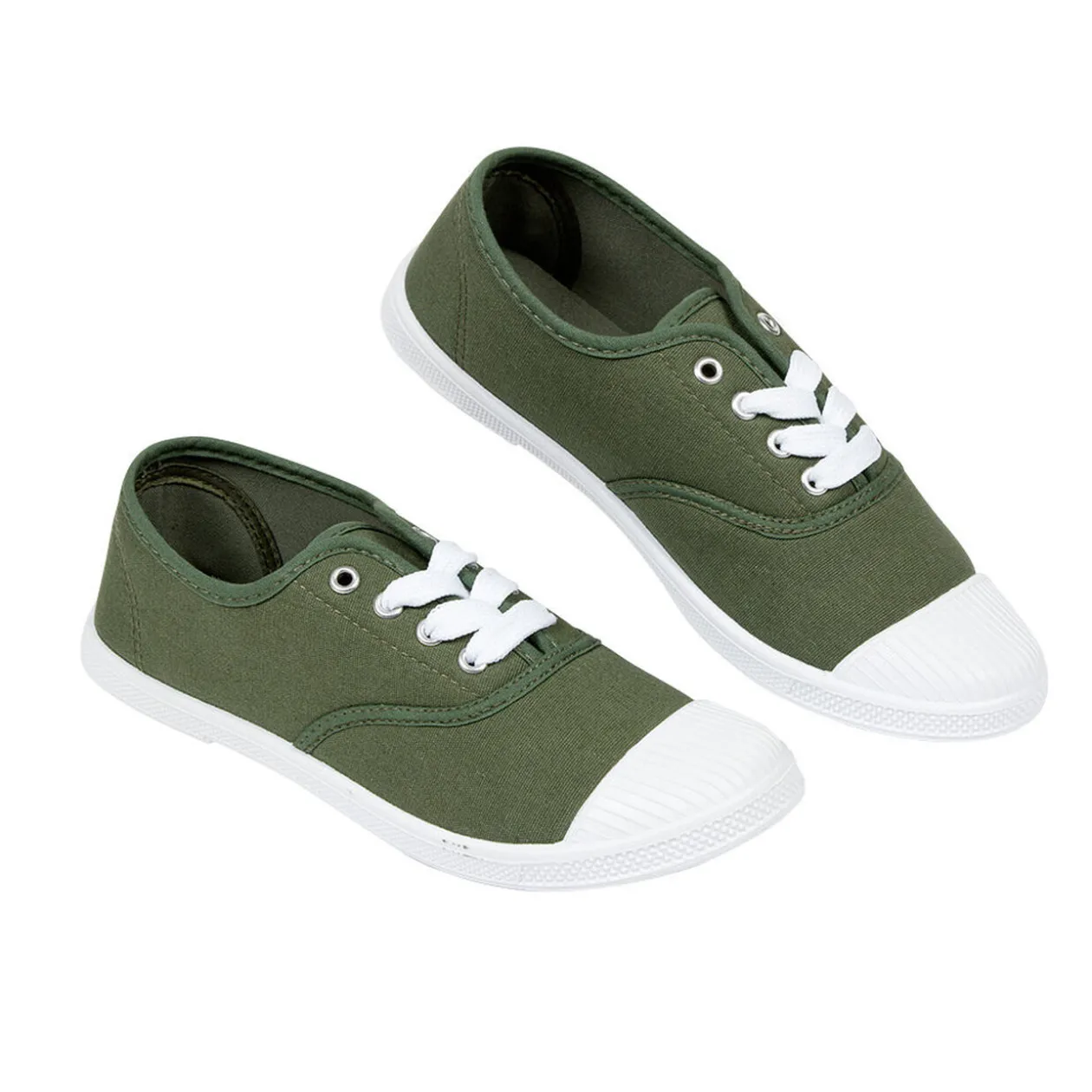 Chaussures en toile de coton kaki t 37