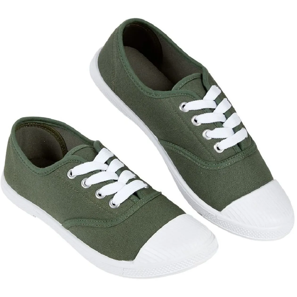 Chaussures en toile de coton kaki t 39