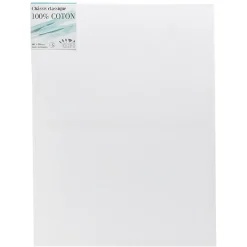 Châssis entoilé blanc, coton