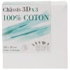 Châssis entoilé blanc 3D 100% coton 20x20cm x3