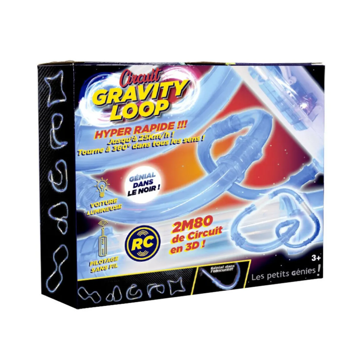 Circuit tubulaire avec voiture LED Gravity Loop