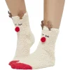 Coffret chaussettes de Noël cocooning modèle Renne marron rouge