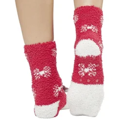 Coffret chaussettes de Noël cocooning modèle Renne rouge blanc