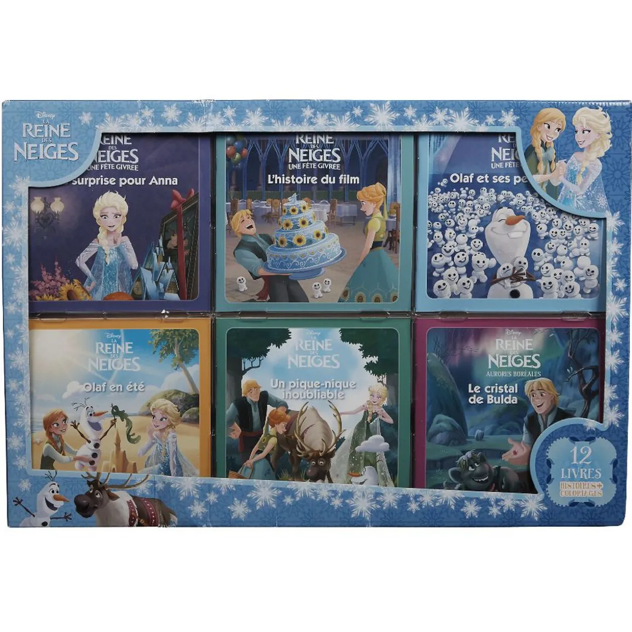 Coffret La Reine Des Neiges coloriage x6 et livre x6