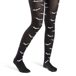 Collant Halloween adulte phosphorescent motif chauve-souris T.unique