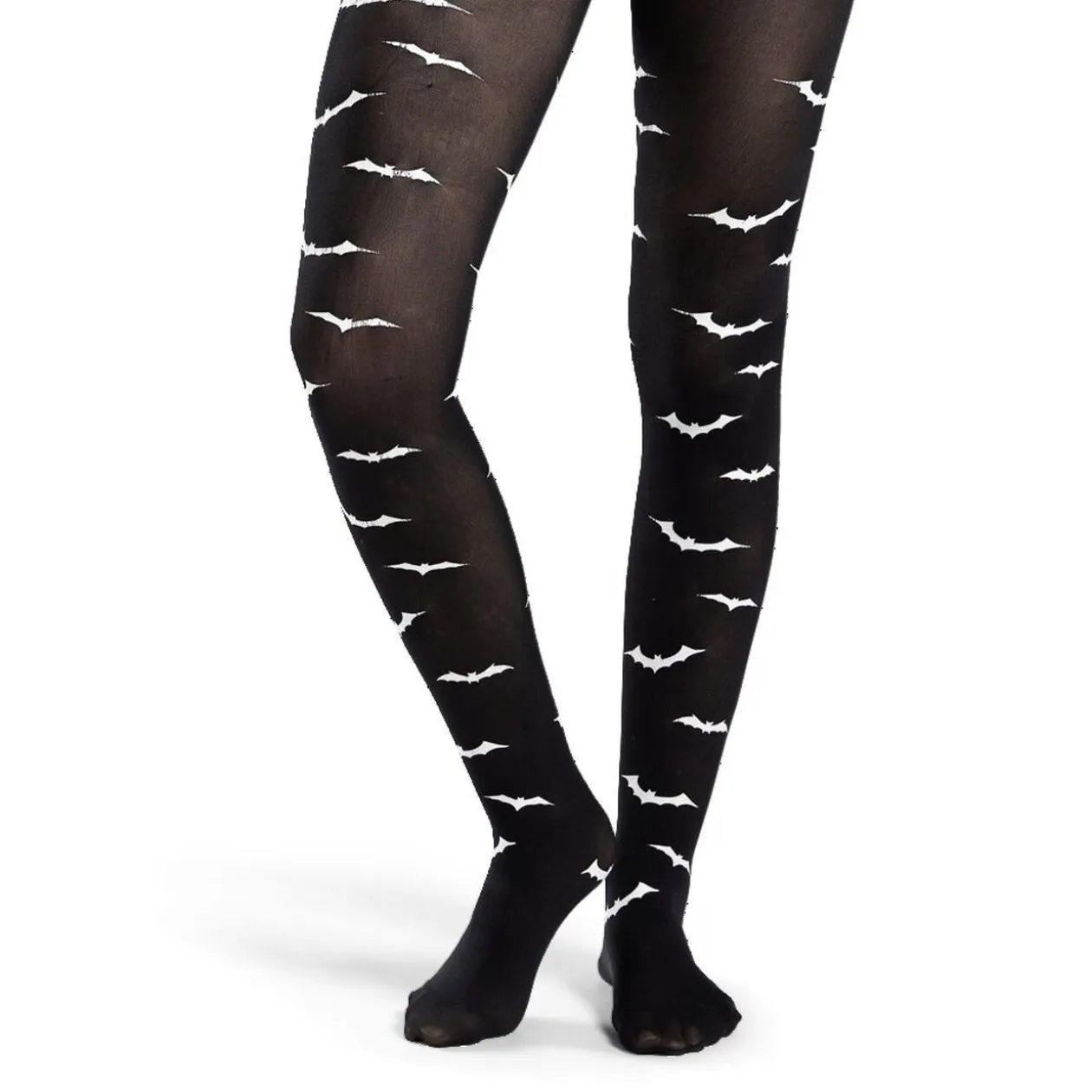 Collant Halloween adulte phosphorescent motif chauve-souris T.unique