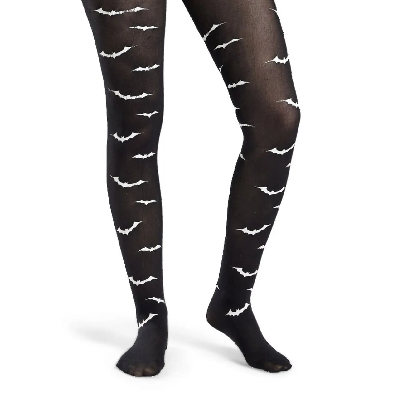 Collant Halloween adulte phosphorescent motif chauve-souris T.unique