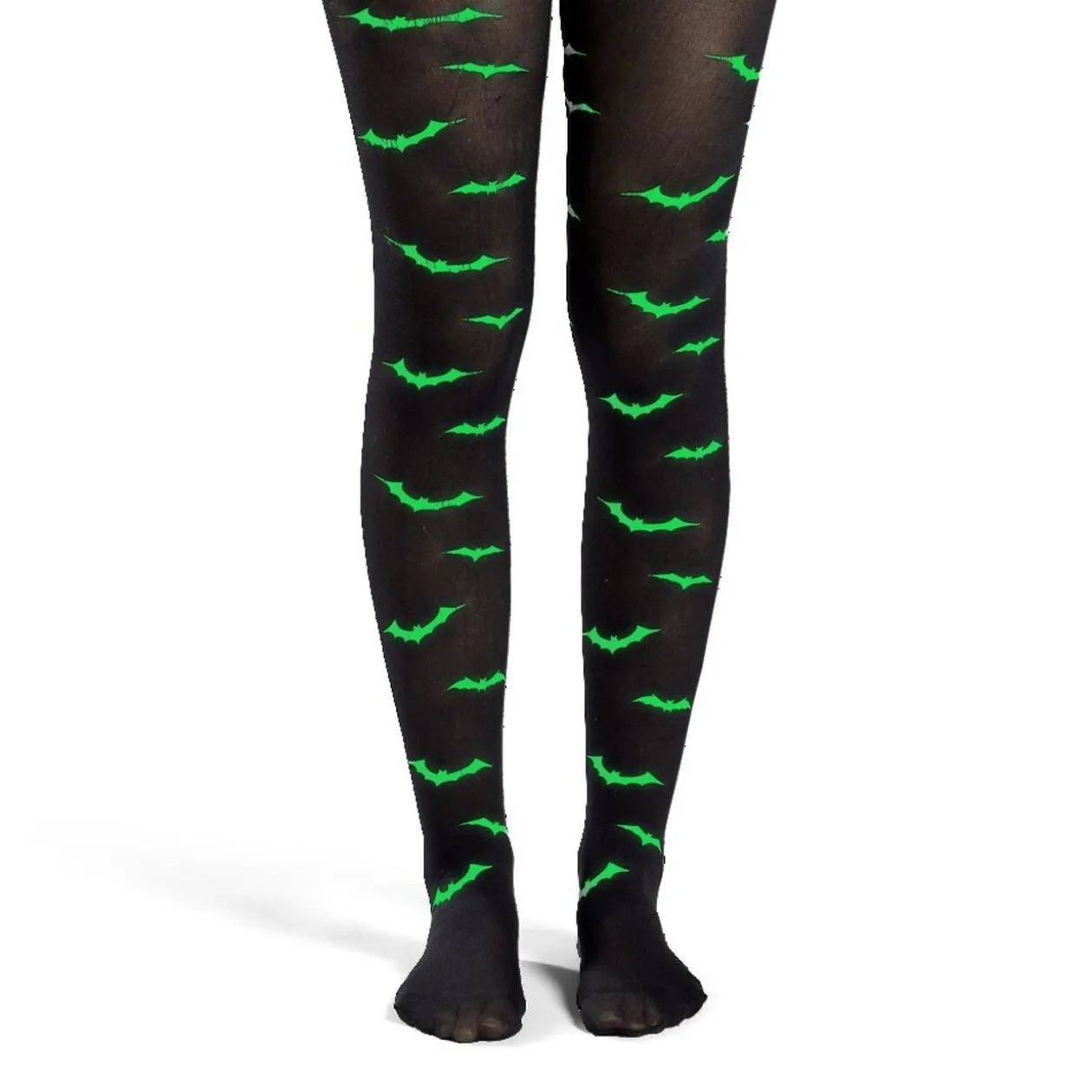 Collant Halloween adulte phosphorescent motif chauve-souris T.unique
