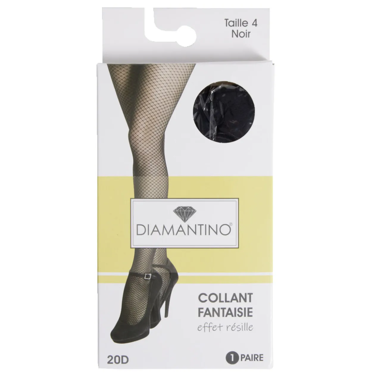 Collant noir fantaisie 20D T2/3/4