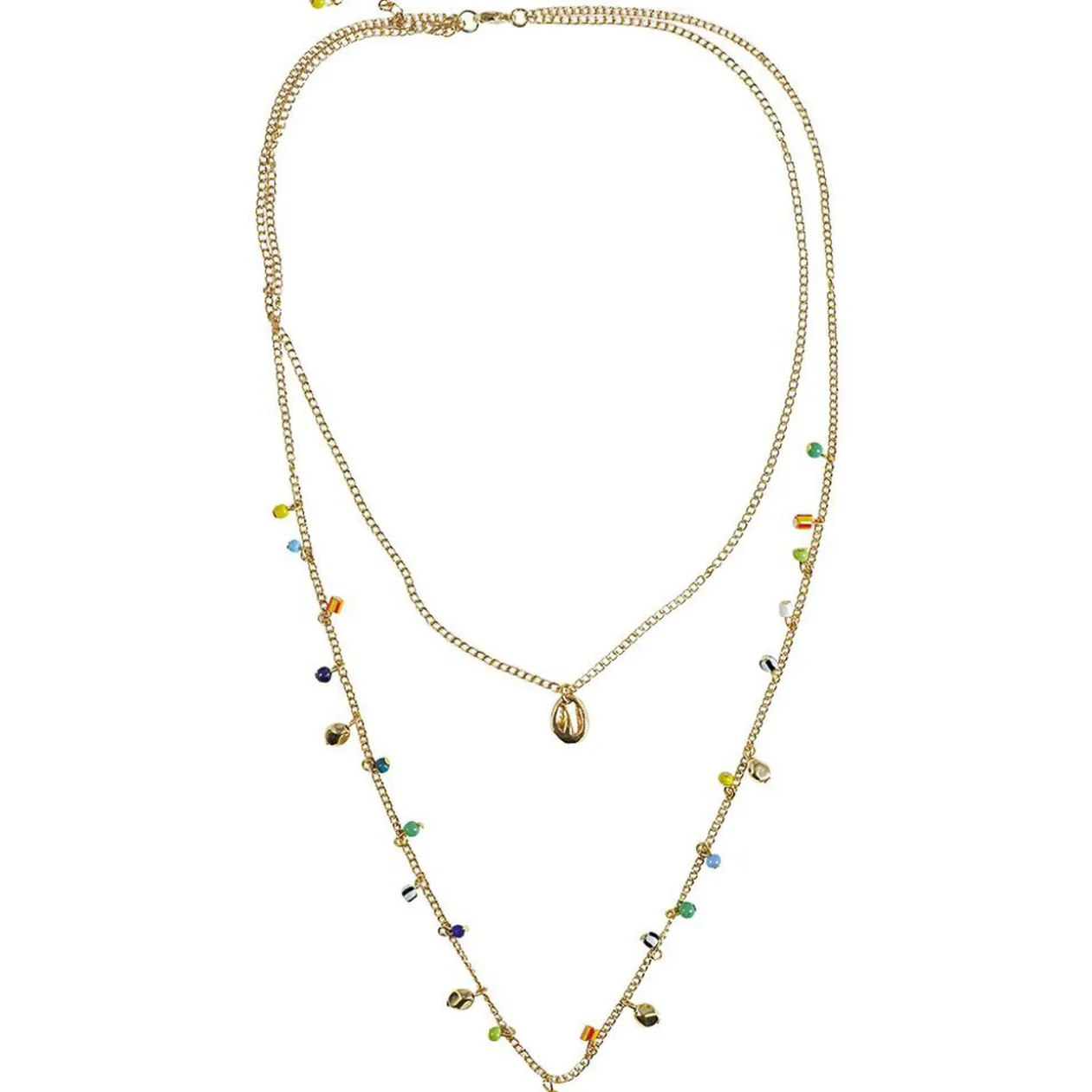 Collier 2 rangs avec cauris