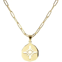 Collier acier inoxydable doré