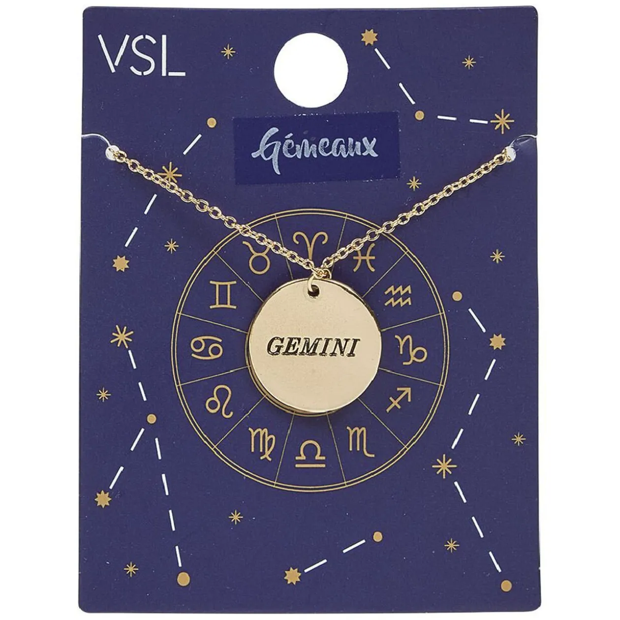 Collier astrologique signe Gémeaux
