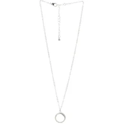 Collier chaîne avec pendentif à strass gris
