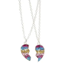 Collier x2 avec médaillon coeur Best friends