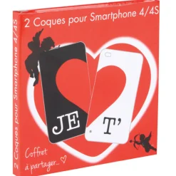 Coque pour Smartphone Je T aime x2