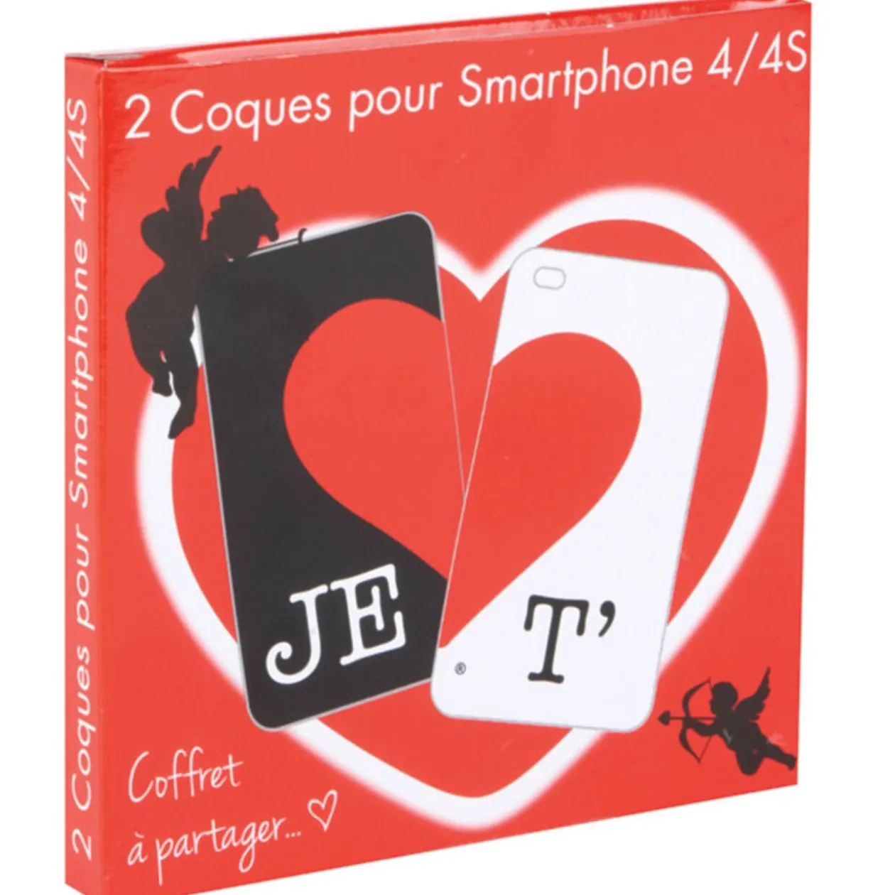 Coque pour Smartphone Je T aime x2