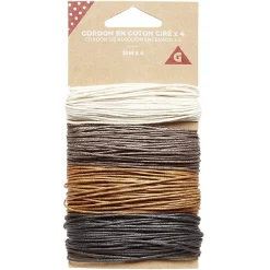 Cordon en coton ciré x4
