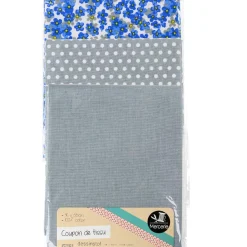 Coupon de tissu 46x55 cm en coton gris