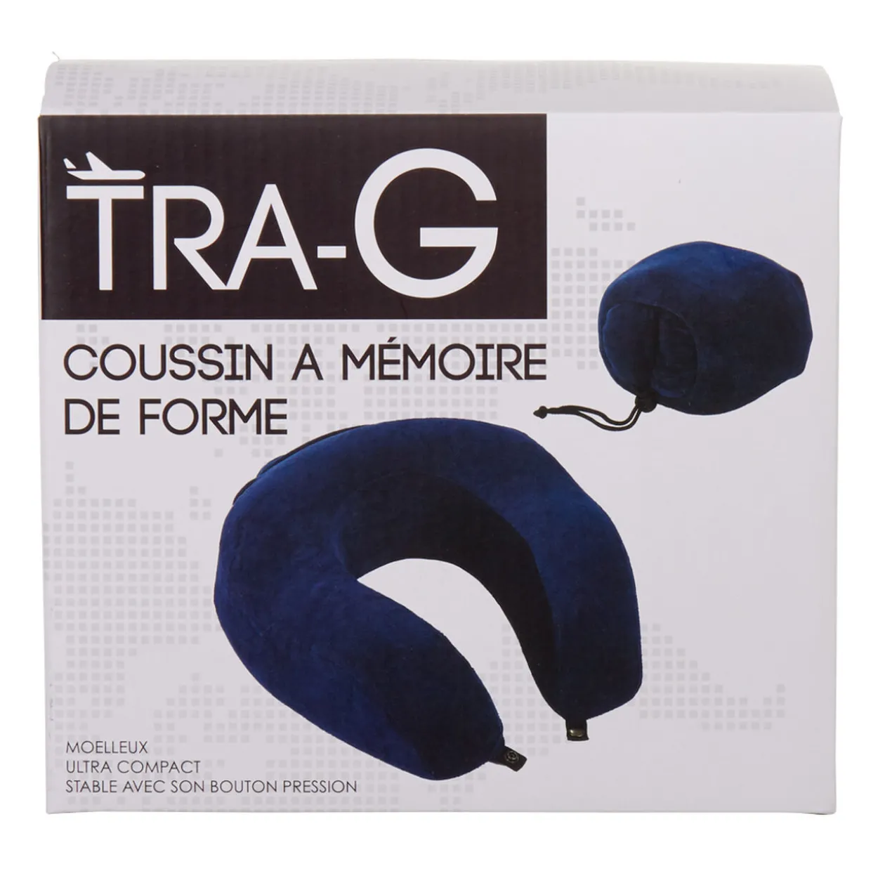 Coussin à mémoire de forme pour le cou bleu marine