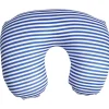 Coussin de voyage 3 en 1 rayé bleu et blanc