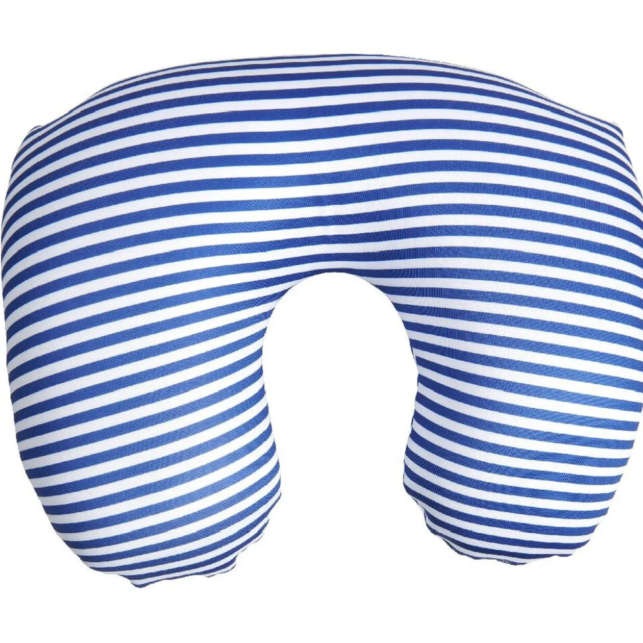 Coussin de voyage 3 en 1 rayé bleu et blanc