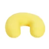 Coussin de voyage jaune 28x28x9cm