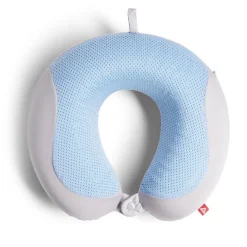 Coussin de voyage rafraîchissant bleu et gris 30x30xH10cm