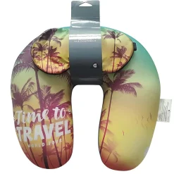 Coussin et masque de voyage Time to travel