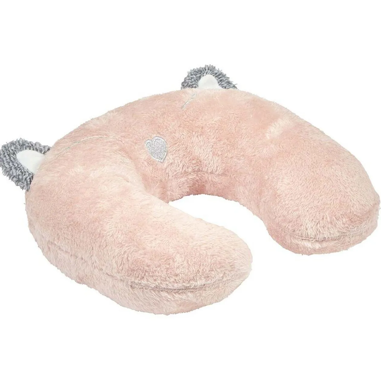 Coussin tour de cou et Chaussons ballerines gris rose